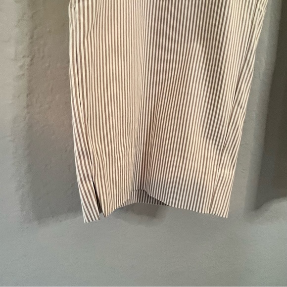 Elle Mid Rise Pull on Pinstriped Beige/white Capri Pants NWT Sz XL - Picture 7 of 7